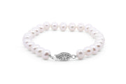 Belpearl Silver 6.5-7mm Freshwater Pearl Bracelet
