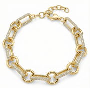 Casablanca Yellow Gold Plated Gypsy Link Bracelet