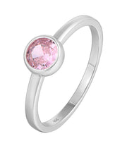 Casablanca Sterling Silver Bezel-Set CZ Birthstone Ring