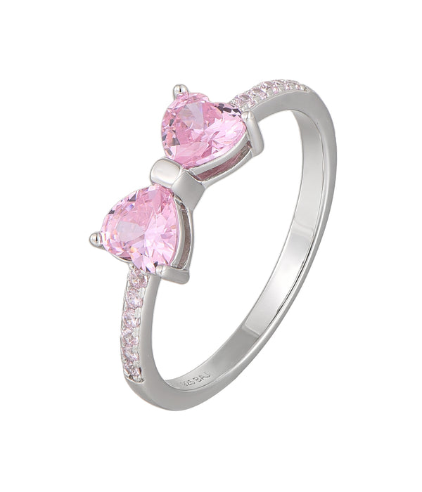 Casablanca Pink CZ Bow Ring