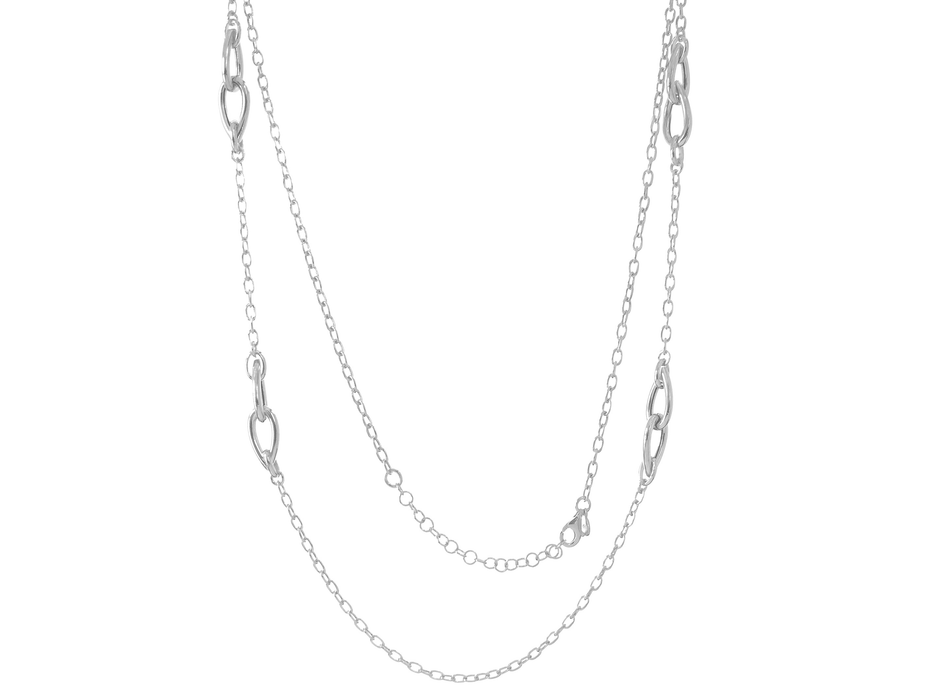 Casablanca Sterling Silver Linked Necklace