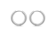 Casablanca Sterling Silver Huggie Hoop Earrings: Small