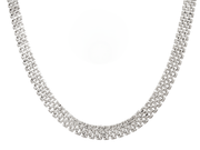 Casablanca Sterling Silver Flat Mesh Necklace