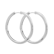 Casablanca Sterling Silver 29.3mm Hoop Earrings