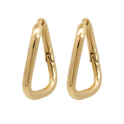 Casablanca Yellow Gold Plated Twisted Hoop Earrings
