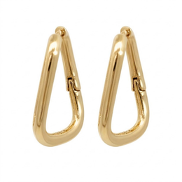 Casablanca Yellow Gold Plated Twisted Hoop Earrings