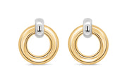 Casablanca Gold Plated Knocker Hoop Earrings