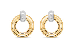 Casablanca Gold Plated Knocker Hoop Earrings