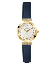 GUESS Women's Blue Gold Tone Analog Watch - GW0614L5
