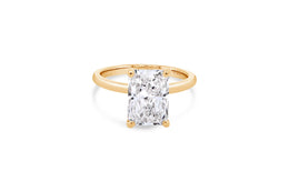 14kt Yellow Gold 3.10ct Lab Grown Radiant Diamond Engagement Ring