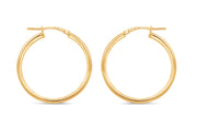 Casablanca Italian Gold Plated Hoop Earrings