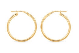 Casablanca Italian Gold Plated Hoop Earrings