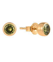 Casablanca Sterling Silver Bezel Birthstone Stud Earrings