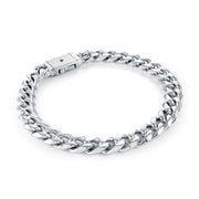 Italgem Stainless Steel 8MM Curb Bracelet