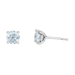 1.50CTW Bogart's Lab Grown Round Diamond Stud Earrings (White or Yellow Gold)