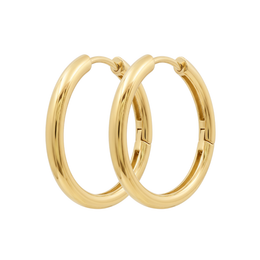 Casablanca Yellow Gold Plated 23.6mm Hoop Earrings