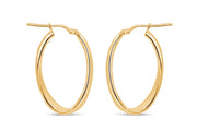 Casablanca Gold Plated Oval Twist Earrings