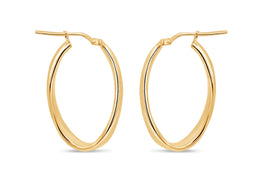Casablanca Gold Plated Oval Twist Earrings