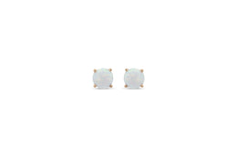 White Gold & Opal Earrings