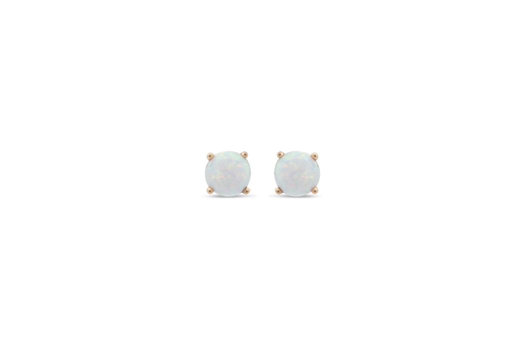 White Gold & Opal Earrings