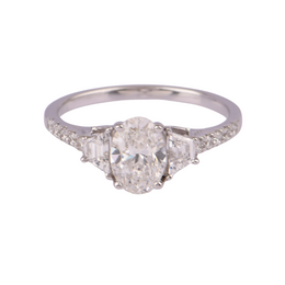 1.50CTW Lab Grown Diamond Oval Engagement Ring