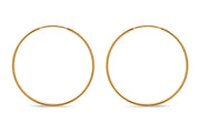 Yellow Gold Sleeper Hoop Earrings