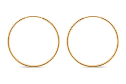 Yellow Gold Sleeper Hoop Earrings