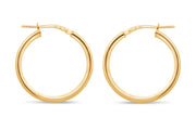 Casablanca Gold Plated Plain Hoop Earrings