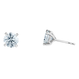 2.00CTW Bogart's Lab Grown Round Diamond Stud Earrings (White Gold or Yellow Gold)