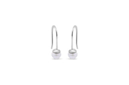 Casablanca Silver Pearl Hook Earrings