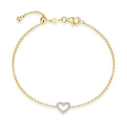 Monte Luna Gold Plated Open Heart Bracelet