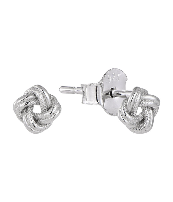 Casablanca Silver Medium Knot Earrings