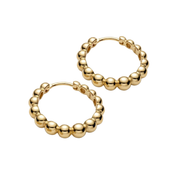 Casablanca Yellow Gold Plated Bubble Hoop Earrings