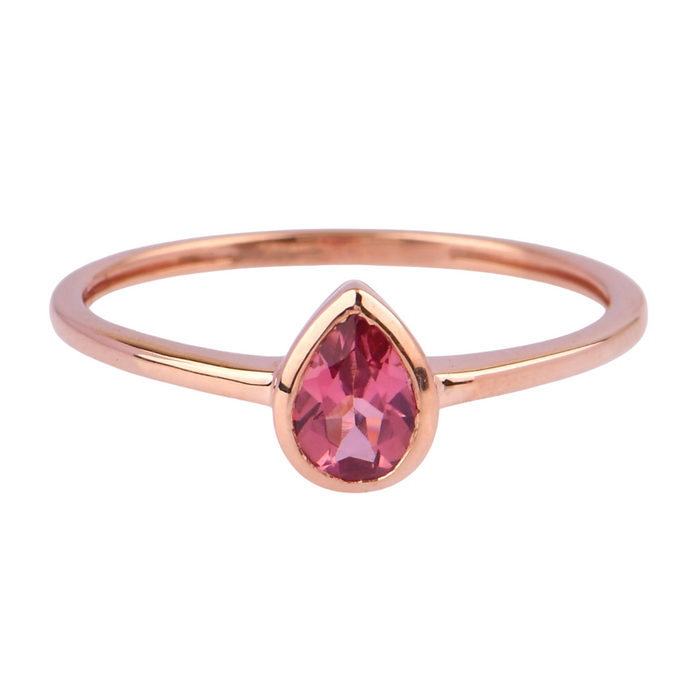 10kt Rose Gold & Lab Grown Pink Tourmaline Ring