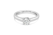 0.70CT Si2 I Natural Mined Round Cut Diamond Solitaire Engagement Ring in 14KT White Gold