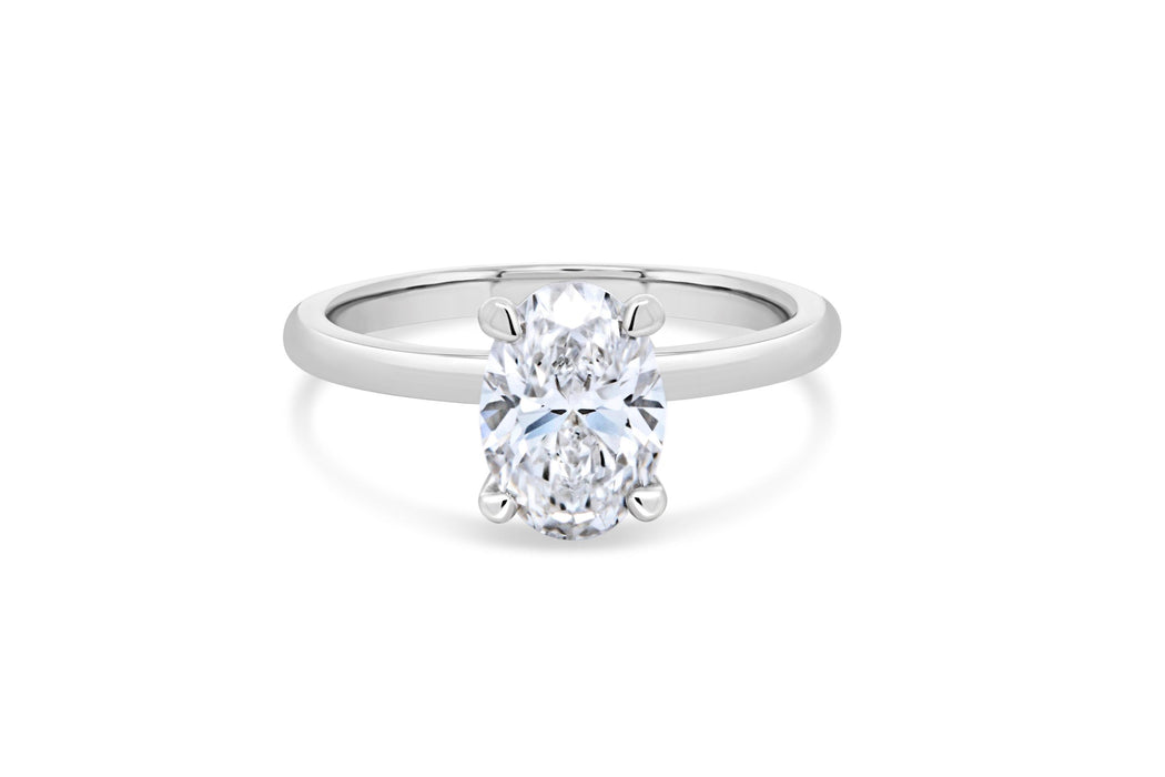 1.57CT Lab Grown Oval Diamond Engagement Ring