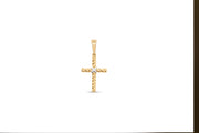 10kt Yellow Gold Wave Cross