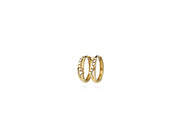 Casablanca Yellow Gold & CZ Hoop Earrings