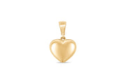 Yellow Gold Puffed Heart Pendant