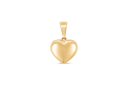 Yellow Gold Puffed Heart Pendant