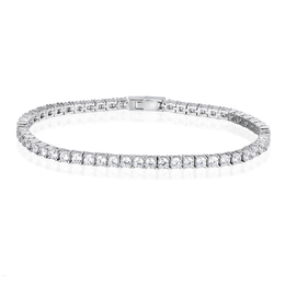 Casablanca Sterling Silver CZ 7 Inch Tennis Bracelet
