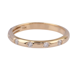 .15CTW Lab Grown Diamond Round Bezel Set Ring