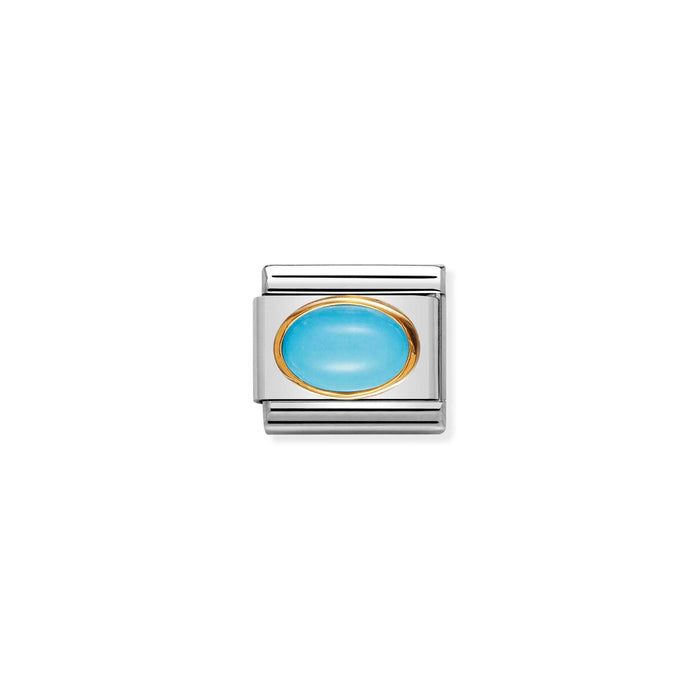 Nomination Italy Classic Link Oval and Turquoise Stone Charm