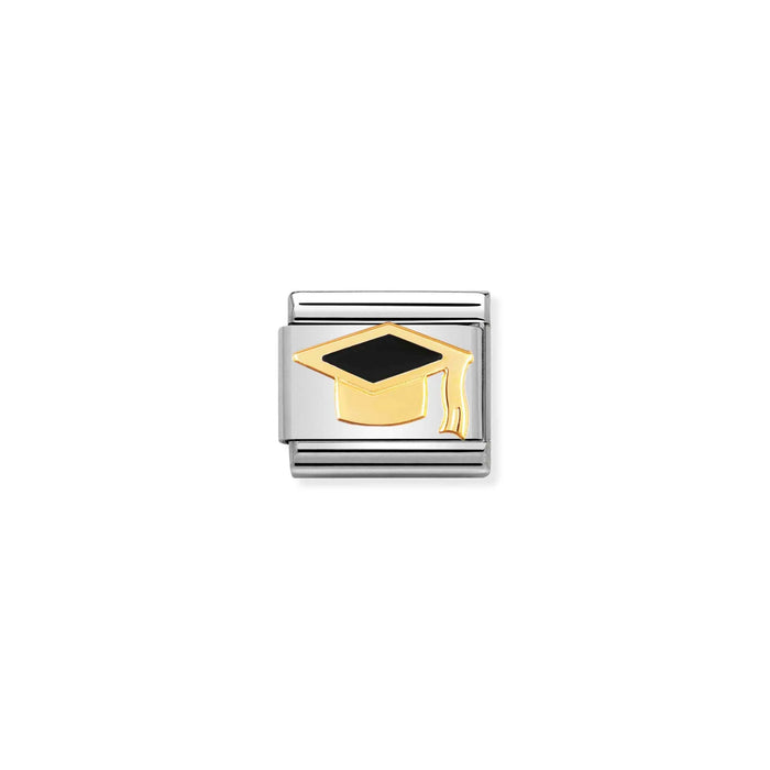 Nomination Italy Classic Link Black Graduate Hat Charm