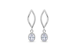 Casablanca Silver CZ Twisted Round Earrings