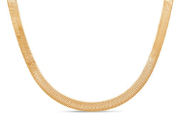 4.5mm Sterling Silver or Yellow Gold Plated Herringbone Chain