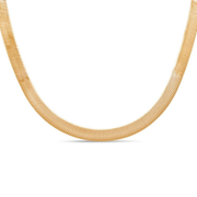 4.5mm Sterling Silver or Yellow Gold Plated Herringbone Chain