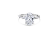 14kt White Gold 3.07ct Lab Grown Oval Diamond Engagement Ring