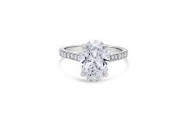 14kt White Gold 3.07ct Lab Grown Oval Diamond Engagement Ring
