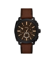 Fossil Men's Brown Leather Machine Watch